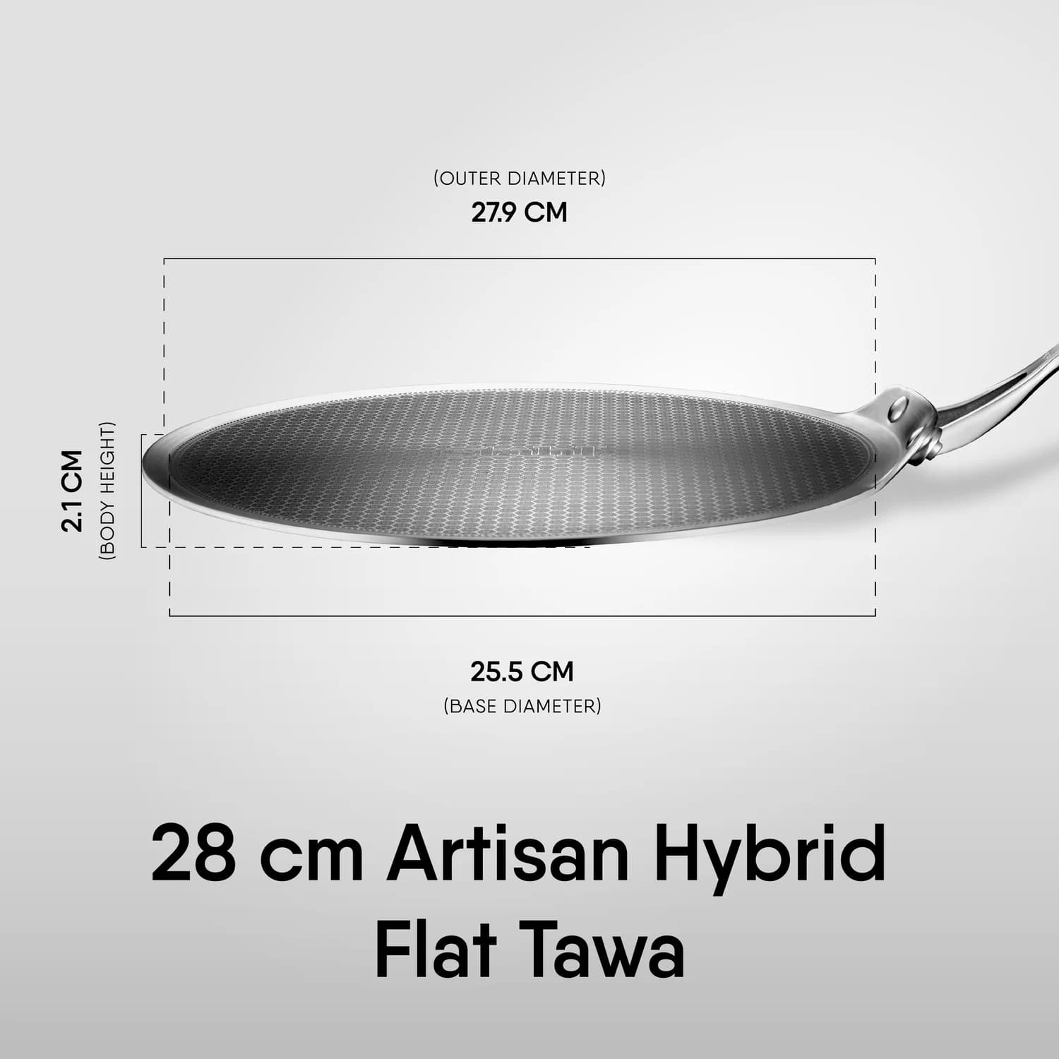 Artisan Hybrid Flat Tawa 28 cm(28cm)